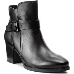 Botki CAPRICE - 9-25325-29 Black Nappa 022. Czarne botki damskie na obcasie marki Caprice, z materiału. W wyprzedaży za 239,00 zł.