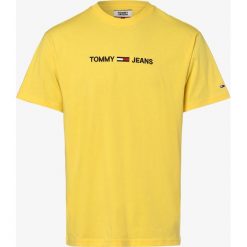 Tommy Jeans - T-shirt męski, złoty. Żółte t-shirty męskie Tommy Jeans, s, bez wzorów, z bawełny, bez kołnierzyka. Za 179,95 zł.