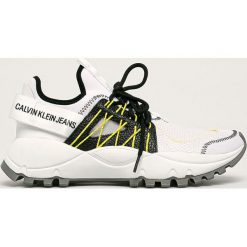 Calvin Klein Jeans - Buty. Białe sneakersy męskie Calvin Klein Jeans, z jeansu, na sznurówki. Za 589,90 zł.