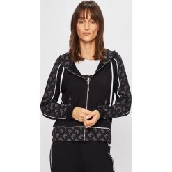 Liu Jo - Bluza. Czarne bluzy damskie Liu Jo, s, z nadrukiem, z elastanu, bez rękawów, z kapturem. W wyprzedaży za 459,90 zł.