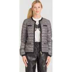 KURTKA TWINSET. Czarne kurtki damskie Twinset, z aplikacjami, z materiału, bez kaptura. Za 549,50 zł.