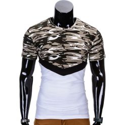 T-SHIRT MĘSKI Z NADRUKIEM MORO S756 - BEŻOWY. Brązowe t-shirty męskie z nadrukiem marki Ombre Clothing, m, z bawełny. Za 35,00 zł.