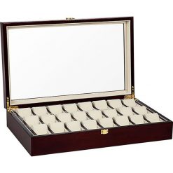 Zegarki męskie: Pudełko w kolorze brązowym na zegarki – 48,1 x 9,9 x 29,5 cm