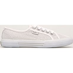 Pepe Jeans - Tenisówki Aberlady Crystal. Niebieskie trampki i tenisówki damskie Pepe Jeans, bez wzorów, z jeansu, na sznurówki. W wyprzedaży za 179,90 zł.