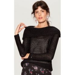 Sweter z wełną - Czarny. Czarne bez kategorii marki Mohito, xl, z wełny. W wyprzedaży za 29,99 zł.
