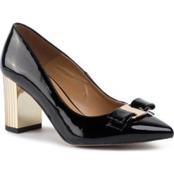 Półbuty SAGAN - 3759 Czarny Lakier. Czarne półbuty damskie Sagan, z aplikacjami, ze skóry, eleganckie, bez obcasa, na obcasie, bez zapięcia. Za 259,00 zł.