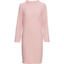 Sukienka bonprix stary róż. Różowe sukienki damskie bonprix, bez wzorów, eleganckie, ze stójką, bez rękawów, dopasowane. Za 79,99 zł.