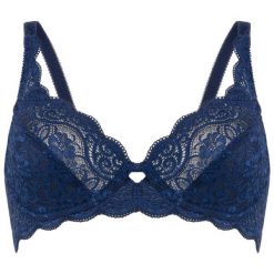Biustonosz z fiszbiną Triumph Amourette 300 10166797. Niebieskie biustonosze Triumph, bez wzorów, z elastanu. Za 169,00 zł.