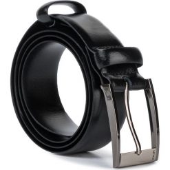 Pasek Męski JOOP! - 7002 10 Black. Czarne paski męskie JOOP!, w paski, ze skóry. W wyprzedaży za 199,00 zł.