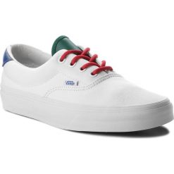 Tenisówki VANS - Era 59 VN0A38FSQKI (Vans Yacht Club) True Wh. Białe półbuty damskie Vans, na co dzień, bez wzorów, ze skóry, bez zapięcia. W wyprzedaży za 219,00 zł.