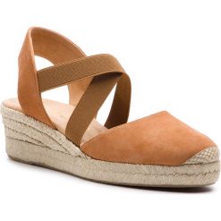 Espadryle UNISA - Cele 19 Ks Natural Ksde Ss. Pomarańczowe espadryle damskie Unisa, bez wzorów, ze skóry, bez obcasa, na obcasie. W wyprzedaży za 249,00 zł.