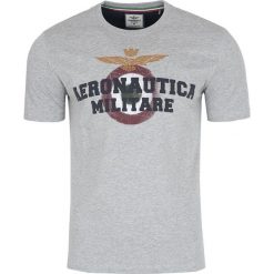 T- shirt Aeronautica Militare. Szare t-shirty męskie Aeronautica Militare, m, bez wzorów, z włoskim kołnierzykiem. Za 239,00 zł.