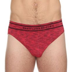 Slipy męskie: Brubeck Slipy męskie FUSION czerwone r. L (BE10090)