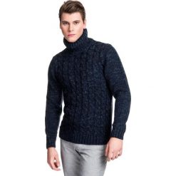 Sweter BERNARDO SWGR000184. Pomarańczowe swetry męskie Giacomo Conti, na zimę, m, bez wzorów, z wełny, z golfem, bez kaptura. Za 299,00 zł.