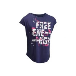 Koszulka fitness cardio 120. Niebieskie t-shirty damskie DOMYOS. W wyprzedaży za 24,99 zł.