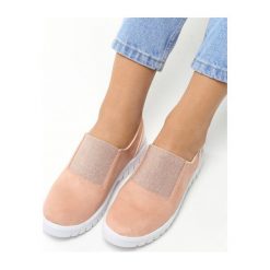 Trampki damskie slip on: Różowe Slip On Miokki