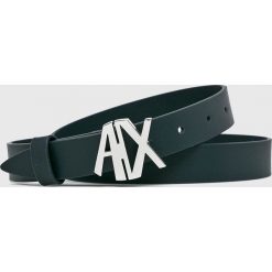 Armani Exchange - Pasek skórzany. Czarne paski damskie marki Armani Exchange, l, z materiału, z kapturem. Za 299,90 zł.