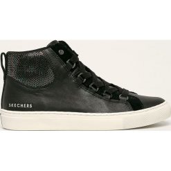 Skechers - Buty. Czarne buty sportowe damskie Skechers, ze skóry, sportowe. W wyprzedaży za 199,90 zł.