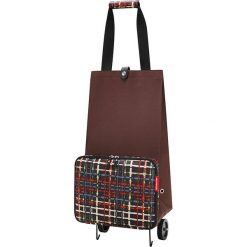 Torebki klasyczne damskie: Wózek zakupowy z kolorowym wzorem - 29 x 66 x 27 cm