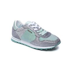 Sneakersy w kolorze jasnoniebiesko-srebrnym. Szare sneakersy damskie Melissa, Pepe Jeans, z materiału. W wyprzedaży za 139,95 zł.