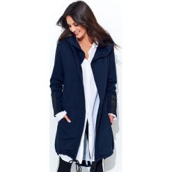 Numinou bluza damska NU_nu95 uniwersalny, niebieski. Niebieskie bluzy damskie Numinou, uniwersalny, bez wzorów, z długim rękawem, długie, z kapturem. Za 249,00 zł.