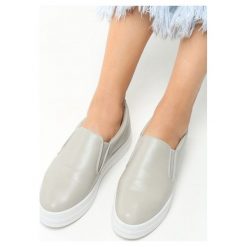 Trampki damskie slip on: Szare Slip On Angie