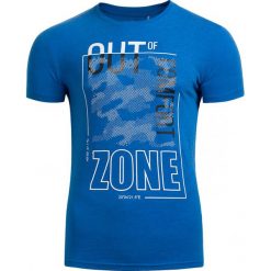 T-shirt męski TSM617 - niebieski melanż - Outhorn. Niebieskie koszulki męskie marki Outhorn, na lato, m, bez wzorów, z bawełny, bez kołnierzyka. Za 39,99 zł.