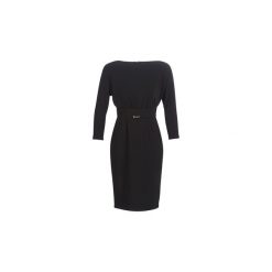 Sukienki krótkie Lauren Ralph Lauren BLACK-3/4 SLEEVE-DAY DRESS. Czarne sukienki damskie marki Lauren Ralph Lauren, bez wzorów, bez kołnierzyka, z krótkim rękawem, krótkie, mini. Za 699,00 zł.