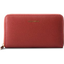 Duży Portfel Damski COCCINELLE - CW1 Metallic Saffiano E2 CW1 11 32 01 Bourgogne R00. Czarne portfele damskie marki Coccinelle. W wyprzedaży za 419,00 zł.