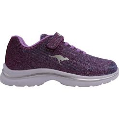 Sneakersy "Kangashine EV II" w kolorze fioletowo-jasnoróżowym. Różowe trampki dziewczęce KangaROOS, bez wzorów, z gumy, bez zapięcia. W wyprzedaży za 82,95 zł.
