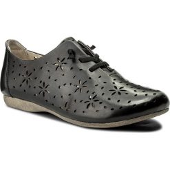 Półbuty JOSEF SEIBEL - Fiona 27 87227 971 100 Schwarz. Czarne półbuty damskie skórzane marki Josef Seibel, na płaskiej podeszwie. W wyprzedaży za 259,00 zł.
