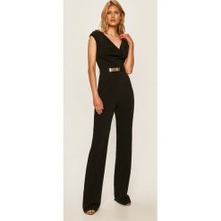 Marciano Guess - Kombinezon. Czarne kombinezony damskie MARCIANO GUESS, na co dzień, z aplikacjami, z poliesteru, z okrągłym kołnierzem, z długim rękawem, długie. Za 839,90 zł.