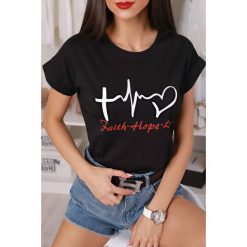 T-shirt damski ALMERA BLACK. Czarne bluzki damskie IVET, z nadrukiem, bez kołnierzyka, bez rękawów. W wyprzedaży za 19,00 zł.