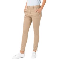 Tommy Hilfiger Cargo Spodnie Beżowy. Brązowe spodnie damskie TOMMY HILFIGER, bez wzorów, z elastanu. Za 600,95 zł.