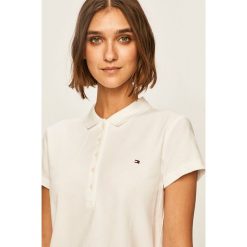 Tommy Hilfiger - T-shirt. Białe bluzki damskie TOMMY HILFIGER, m, bez wzorów, z elastanu, bez kołnierzyka. Za 279,90 zł.