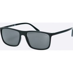 Polo Ralph Lauren - Okulary. Czarne okulary przeciwsłoneczne męskie wayfarery marki Polo Ralph Lauren, z materiału, prostokątne. W wyprzedaży za 479,90 zł.