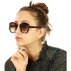 Geometryczne okulary przeciwsłoneczne mazzini geo glamour brąz. Pomarańczowe okulary przeciwsłoneczne damskie LOOKS STYLE EYEWAER, glamour. W wyprzedaży za 59,90 zł.