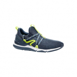 Buty męskie do szybkiego marszu PW 140 szaro-żółte. Szare buty fitness męskie marki bonprix, na sznurówki. Za 79,99 zł.