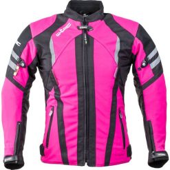 Kurtki damskie: W-TEC Damska kurtka motocyklowa typu softshell W-TEC Alenalla NF-2410 Kolor Czarno-różowy, Rozmiar M – 15204-M