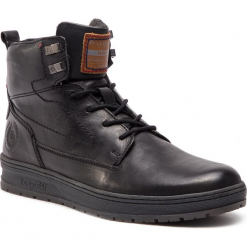 Kozaki BUGATTI - 321-33438-1000-1000 Black. Czarne buty zimowe męskie Bugatti, z materiału. W wyprzedaży za 329,00 zł.