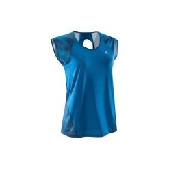 Koszulka fitness kardio krótki rękaw 500 damska. Niebieskie bluzki sportowe damskie DOMYOS. Za 39,99 zł.