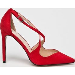 Public Desire - Szpilki. Czerwone szpilki marki Public Desire, z materiału. Za 189,90 zł.