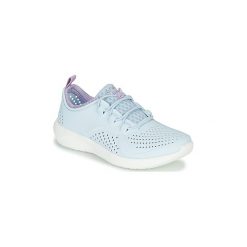 Buty Dziecko Crocs LITERIDE PACER K. Niebieskie trampki dziewczęce Crocs, bez wzorów, bez zapięcia. Za 219,00 zł.