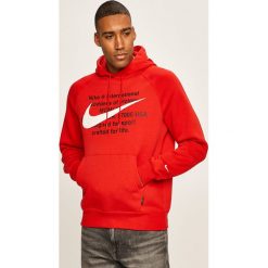 Nike Sportswear - Bluza. Czerwone bluzy męskie Nike Sportswear, s, z nadrukiem, z bawełny, z kapturem, bez rękawów, z kapturem. Za 279,90 zł.