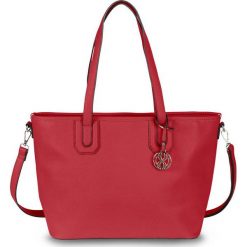 Torba shopper bonprix czerwony. Czerwone torby damskie na zakupy bonprix, bez wzorów, bez dodatków. Za 99,99 zł.