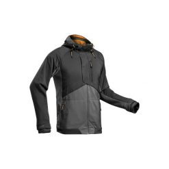 Bluza NH500 Hybride męska. Czarne bluzy męskie QUECHUA, xl, bez wzorów, z bawełny, bez kołnierzyka, bez rękawów, bez kaptura. Za 179,99 zł.