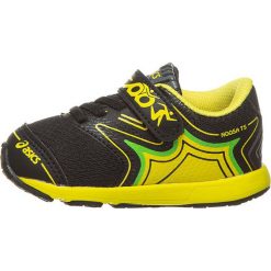 Buty "Noosa GS" w kolorze czarno-żółtym do biegania. Żółte buciki niemowlęce Asics, z materiału, bez zapięcia. W wyprzedaży za 112,95 zł.