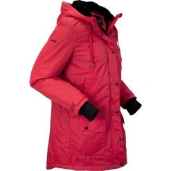 Parka funkcyjna outdoorowa ze sztucznym futerkiem bonprix ciemnoczerwono-czarny. Czerwone parki damskie bonprix, s, bez wzorów, z polaru, bez kaptura. Za 319,99 zł.