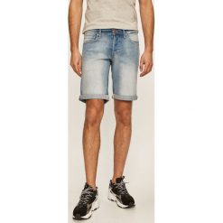 Guess Jeans - Szorty jeansowe. Niebieskie spodenki i szorty męskie Guess Jeans, m, z aplikacjami, z elastanu, casualowe. Za 329,90 zł.
