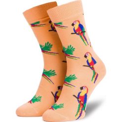 Skarpety Wysokie Unisex HAPPY SOCKS - PRO01-2700 Kolorowy Pomarańczowy. Pomarańczowe skarpetki damskie Happy Socks, bez wzorów, z elastanu. Za 39,90 zł.